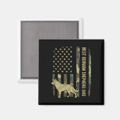Vater des deutschen Schäferhundes Camouflage Ameri Magnet (Vorderseite/Rückseite)