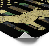 Vater des deutschen Schäferhundes Camouflage Ameri Poster (Ecke)