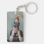 Vater des ersten Vaters Custom Foto Sonnenbrille Schlüsselanhänger (Rückseite)