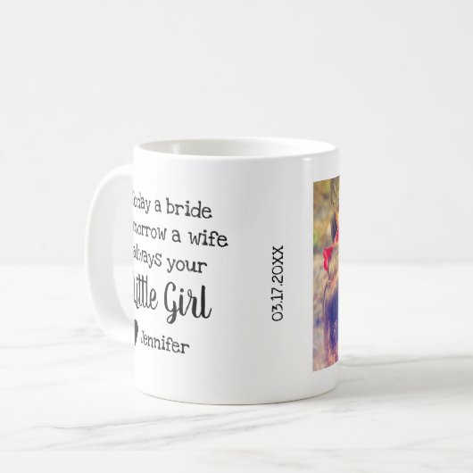 Vater des Fotos der Braut Kaffeetasse (Vorderseite Links)