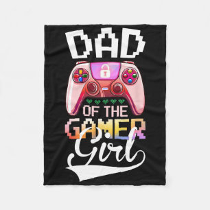 Vater des Gamer Girl Matching Video Game Geburtsta Fleecedecke