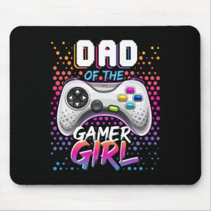 Vater des Gamer Girl Matching Video Game Geburtsta Mousepad