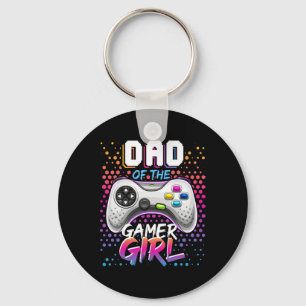 Vater des Gamer Girl Matching Video Game Geburtsta Schlüsselanhänger