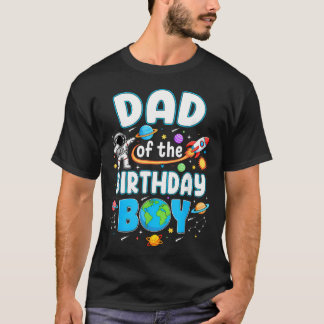 Vater des Geburtstags-Astronauten Familie Weltraum T-Shirt