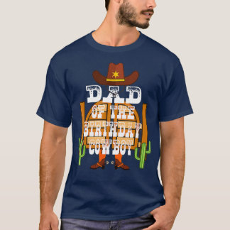 Vater des Geburtstags Cowboy Kids Rodeo Party Tag T-Shirt