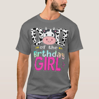 Vater des Geburtstags für Girl Cow Funny Farm Dadd T-Shirt