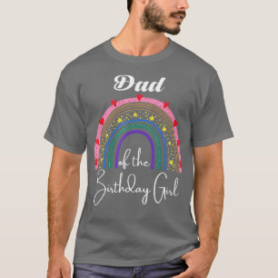 Vater des Geburtstags-Girl Rainbow Boho Birthday P T-Shirt
