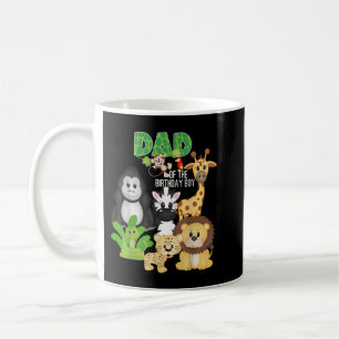 Vater des Geburtstags Jungle Safari Zoo Thema und Kaffeetasse