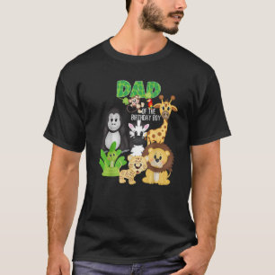 Vater des Geburtstags Jungle Safari Zoo Thema und T-Shirt