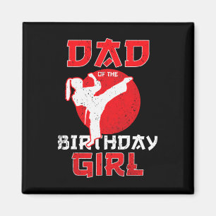Vater des Geburtstags Karate Taekwondo Girl Martia Magnet