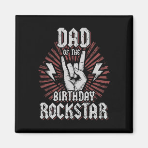 Vater des Geburtstags-Rockstars passendes Rocker-R Magnet