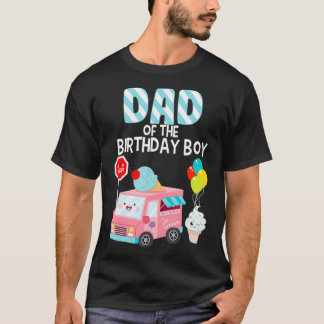 Vater des Geburtstagsjunge Eis Trucks Tagel Party T-Shirt