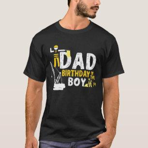 Vater des Geburtstagsjungen Bauarbeiter Geburtstag T-Shirt