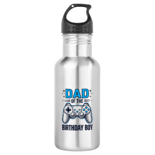 Vater des Geburtstagsjungen Gamer-Shirt-Design_1 Edelstahlflasche