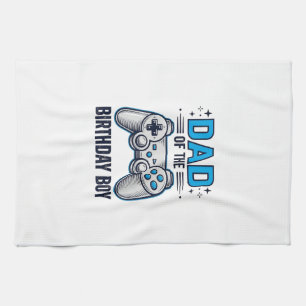 Vater des Geburtstagsjungen Gamer-Shirt-Design_1 Geschirrtuch