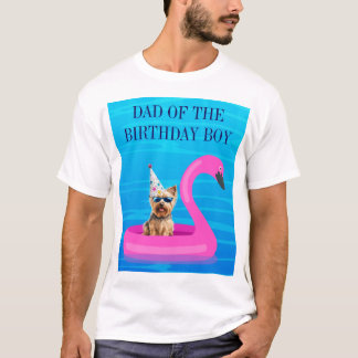 Vater des Geburtstagsjungen-Hundefloatie T-Shirt