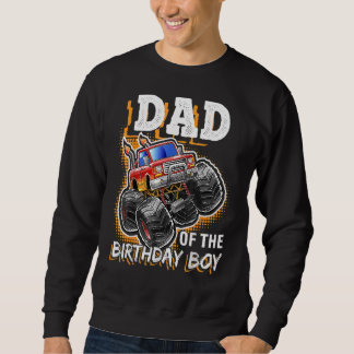 Vater des Geburtstagsjungen Monsters Truck Geburts Sweatshirt