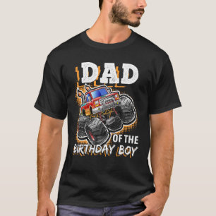 Vater des Geburtstagsjungen Monsters Truck Geburts T-Shirt