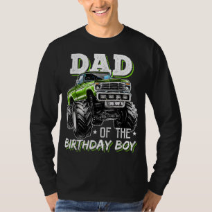 Vater des Geburtstagsjungen Monsters Truck Geburts T-Shirt