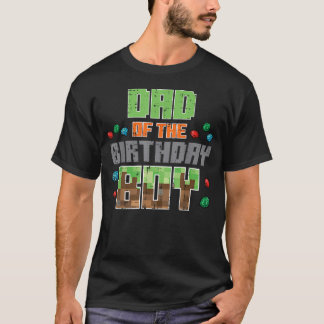 Vater des Geburtstagsjungen Pixel Gaming Geburtsta T-Shirt
