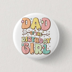 Vater des Geburtstagsmädchen-Shirts passende Famil Button