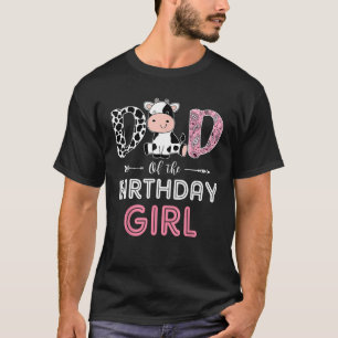 Vater des Geburtstagsmädchens Farm Kuh Daddy 1. Ma T-Shirt