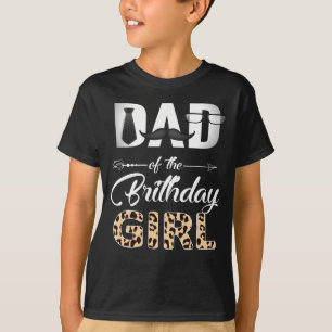 Vater des Geburtstagsmädchens Gift Leopard Birt T-Shirt