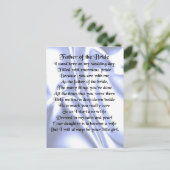 Vater des Gedichts der Braut - Blaue Seide Postkarte (Stehend Vorderseite)