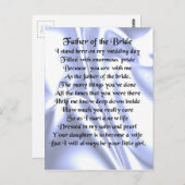 Vater des Gedichts der Braut - Blaue Seide Postkarte (Vorne/Hinten)