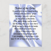 Vater des Gedichts der Braut - Blaue Seide Postkarte (Vorderseite)