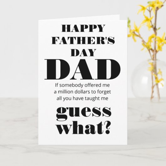 Vater des glücklichen Vaters Karte (Gelbe Blume)