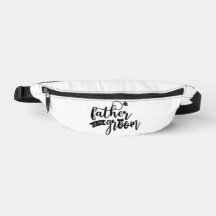 Vater des Groom Black Text auf White Fanny Pack