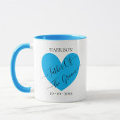 Vater des Groom Blue Heart personalisierte Mug Tasse (Links)