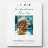 Vater des Groom-Fotos Rettete eine Gedenkstätte fü Fotoplatte (Vorderseite)