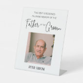 Vater des Groom Gedenkstätten Foto reserviert Hoch Sockelschild (Vorderseite)