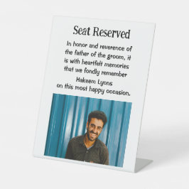 Vater des Groom-Hochzeitshaus-Gedenkzeichen Sockelschild