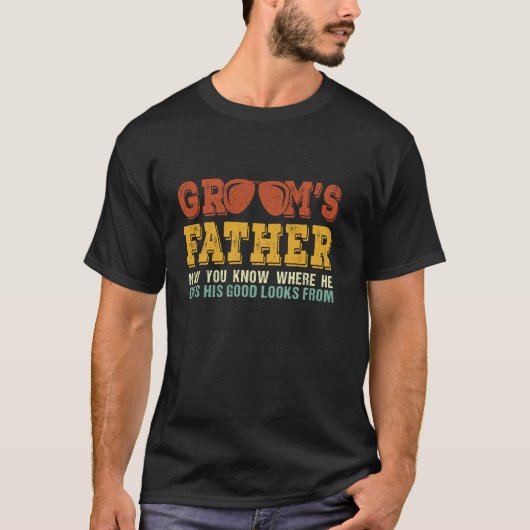 Vater des Groom Hochzeitskostüm Groom Vater T-Shirt (Vorderseite)