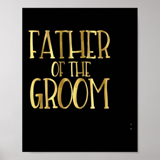 Vater des Groom Wedding Party Bride Vater Poster (Vorne)