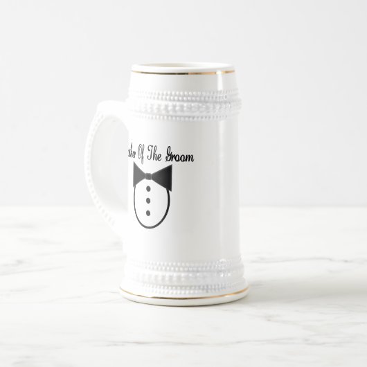 Vater des Grooms Bierglas (Vorderseite Links)