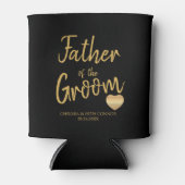 Vater des Grooms in Gold-Script Dosenkühler (Vorderseite)