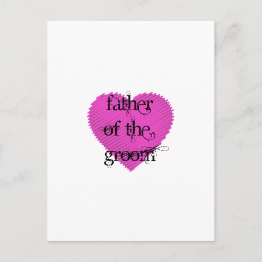 Vater des Grooms Postkarte (Vorderseite)