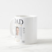 Vater des Jahres Foto Kaffeetasse (Vorderseite Links)