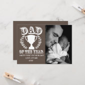 Vater des Jahres - Fotokarte des Vaters Karte (Vorderseite/Rückseite Beispiel)