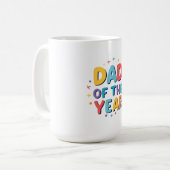 Vater des Jahres - Funny Vatertag Geschenk Kaffeetasse (Vorderseite Links)