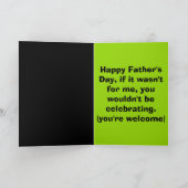 Vater des Jahres lustig Karte (Innenseite)