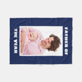 Vater des Jahres Personalisiertes Foto Daddy Fleecedecke (Vorderseite (Horizontal))