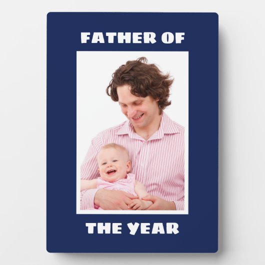 Vater des Jahres Personalisiertes Foto Daddy Fotoplatte (Vorderseite)