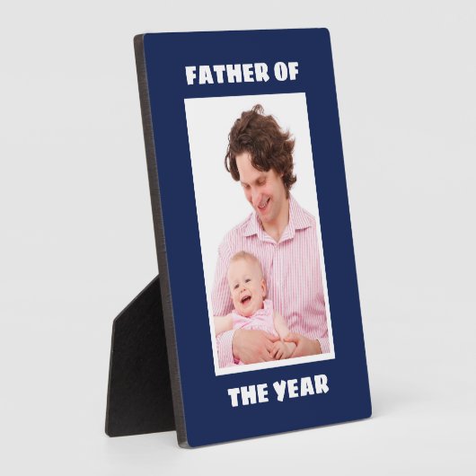 Vater des Jahres Personalisiertes Foto Daddy Fotoplatte (Seite)