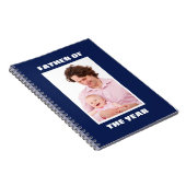 Vater des Jahres Personalisiertes Foto Daddy Notizblock (Rechte Seite)