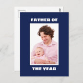 Vater des Jahres Personalisiertes Foto Daddy Postkarte (Vorne/Hinten)
